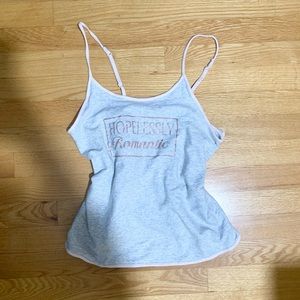 Grey and Pink La Vie En Rose Hopelessly Romantic Pj Tank